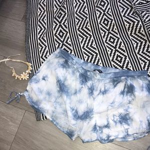 Lightweight soft tie-dye shorts. Side ties - cute